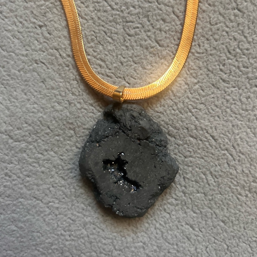 Pyrite Crystal Stone Chain